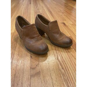 Born Concept B.O.C. Slip-on Brown Leather Ankle Booties Size 8